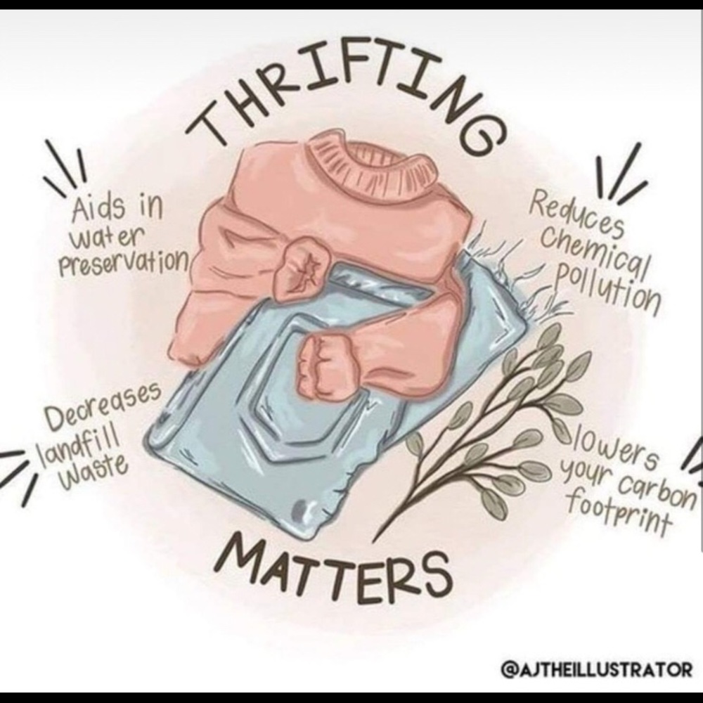 Thrifting is eco-friendly! 🌲